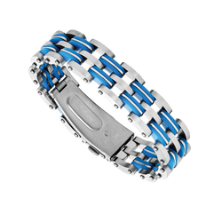 Steel & Blues Resin Bracelet