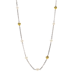 Silver Pearl Necklace - RA0415N03