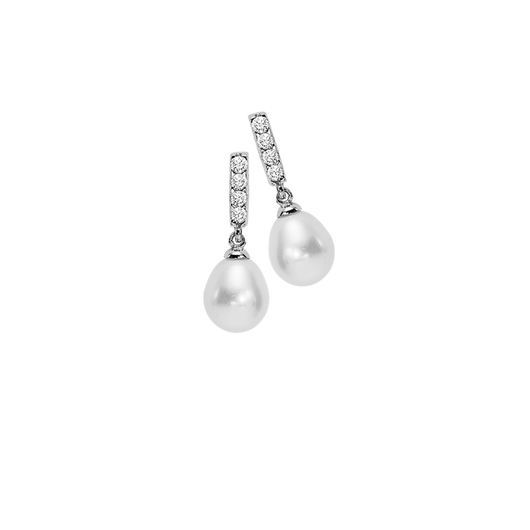 Silver F.W Pearls Earrings