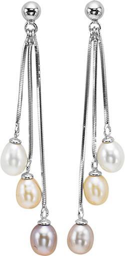 Silver F.W. Pearl Earrings