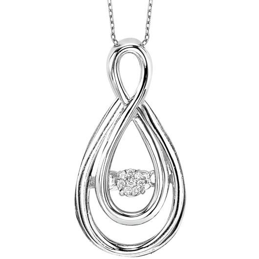 Silver Diamond ROL Pendant - ROL1046