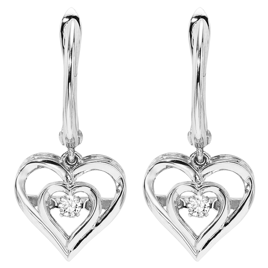 Silver Diamond ROL Earrings - ROL2045