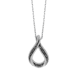 Sterling Silver Black Diamond Pendant - FP1336