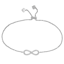 Silver Infinity Bolo Bracelet - FB1178