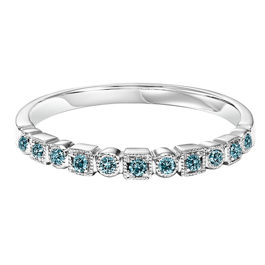 Treated Blue Diamonds Mixable Ring