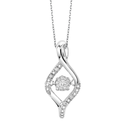 Sterling Silver Diamond ROL Pendant