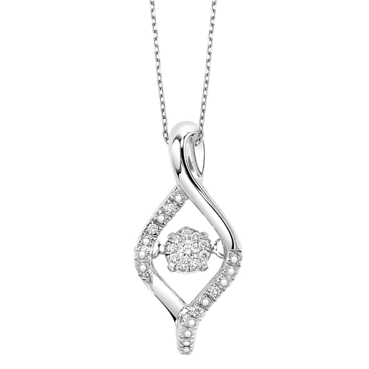 Sterling Silver Diamond ROL Pendant