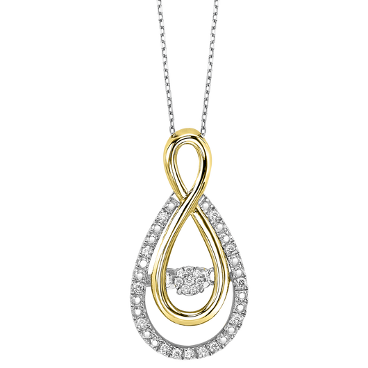 Gold & Silver Diamond ROL Pendant