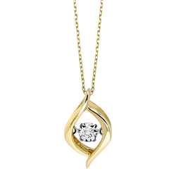 Yellow Gold Diamond ROL Pendant