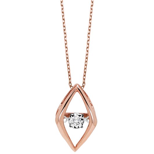 Pink Gold Diamond ROL Pendant