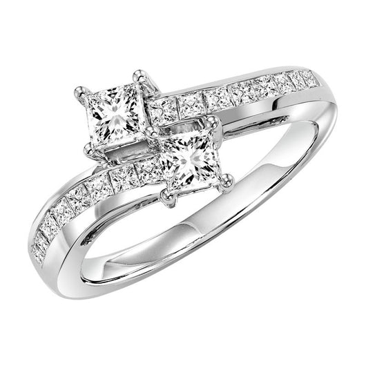 TwoGether 14KW Princess Cut Diamond Ring