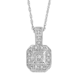 Sterling Silver Diamond Pendant