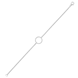 Sterling Silver Diamond Bracelet -Circle 1/10 ctw